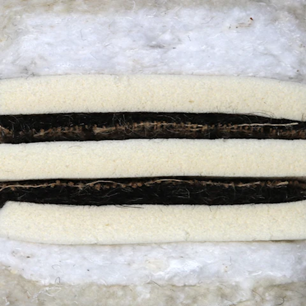 Läpileikkaus Karup Design Triple Latex futonpatjasta.